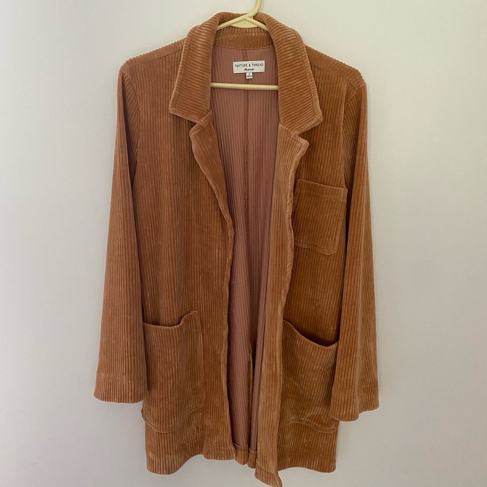Madewell Texture and Thread Velour Corduroy Blazer Jacket